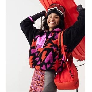 Free People Rocky Ridge Jacket Women’s Fleece Bolts of Love Cozy FP Movement